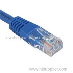 UTP Cat.6 Patch Cord Plain Molded Blue Color