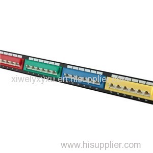 UTP Patch Panel 24Port 45degree Colored