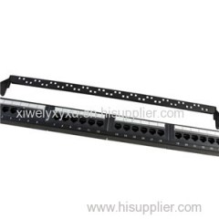 UTP Cat.6 Patch Panel 24 Port Dual Use IDC With Back Bar