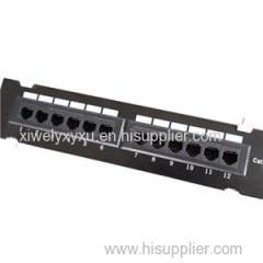 UTP Cat.6 Patch Panel 12Port Rack Mounted Type