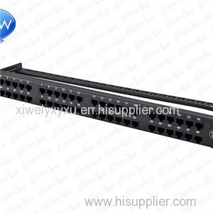 UTP 1U Cat.6A Patch Panel 48Port With Back Bar 110 Or Dual Use IDC