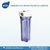 10&quot; clear in-line water filter housing with bracket