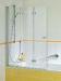 Easy Cleaning Shower Door Glass Transparent Obscure Pattern