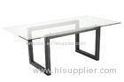 Transparent Rectangle Table Top Glass For Office Easy Cleaning