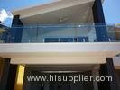 Balcony Transparent Tempered Railing Glass 12mm Thickness No holes