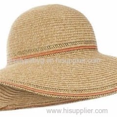 Large brimmed girl straw hat