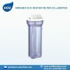 10&quot; clear single o ring water filter housing