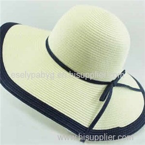 Floppy Straw Hat With Wide Brim