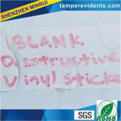Best Price Custom Destructible Blank Eggshell Sticker Non Removable Blank Label Sticker
