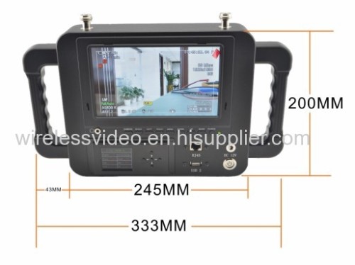 With Sun-shade Military Handheld 1080P HD Wireless Video COFDM Receiver