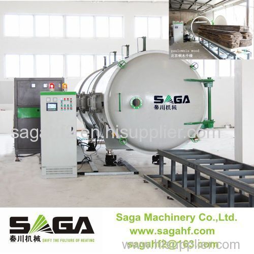 High frequency vacuum wood drying kiln from SAGA