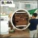 Wood drying kiln machine with radio frequency heating under vacuum