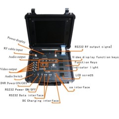 4CH Suitcase Wireless COFDM video audio Receiver with DVR