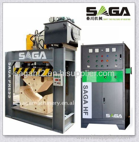 High frequency plywood curving press machine from SAGA