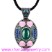 Silver Plated Costume Fashion Jewelry China Style Gemstone Women Woman Ladies Party Necklaces