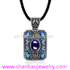 Silver Plated Gemstone Jewelry China Style Women Ladies Woman Flower Party Necklaces