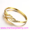 Gold Plated Costume Fashion Zircon Jewelry Girls Women Ladies Woman Party Bangles