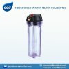 10&quot; clear common round cap water filter housing