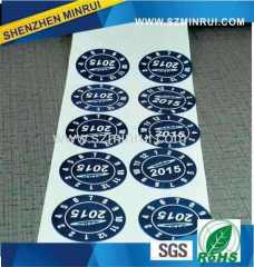 Printing Round Year Warranty Sticker For Electronic