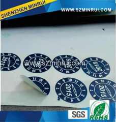 Printing Round Year Warranty Sticker For Electronic