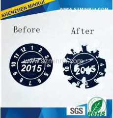 Printing Round Year Warranty Sticker For Electronic