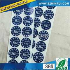 Printing Round Year Warranty Sticker For Electronic