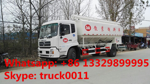 dongfeng tianjin 10 tons hydraulic auger animal feed pellet truck for sale
