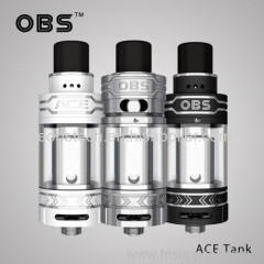 top fill 304 stainless steel glass tank 2016 hottest selling tank atomizer OBS tank OBS ACE Tank atomizer