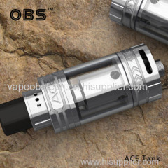 top fill 304 stainless steel glass tank 2016 hottest selling tank atomizer OBS tank OBS ACE Tank atomizer