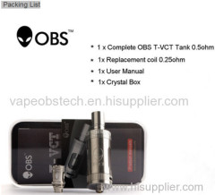 top filling 100% authentic OBS 6ml eliquid capacity SubOhm tank atomizer