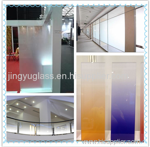 Factory price High quality frosted etched glass