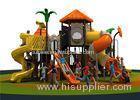 Large Yellow Outdoor Playground Equipment With Multi Slides