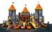new designe colorful castle slide and outddoor playground equipment for kids
