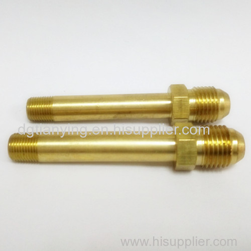 Brass extension flare nipple JIC to male thread tube