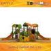 Plastic Wood Outdoor Children Playground Equipment With Climbing Net