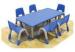 Classroom Blue Children Table And Chairs Rectangular Durable