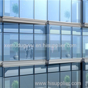 Reflective Glass Aluminum Frame Curtain Wall