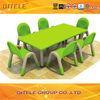 Unadjustable Legs Toddler Plastic Chair And Table Set Rectangle