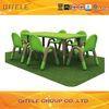 Green Children Table And Chairs For Nursery School 120 x 60 x 45 CM