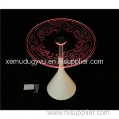 LED Light Round Tempered Glass Coffee Table Top