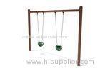 ISO9001 Outdoor Play Swing Set 640 * 128 * 240 CM For Public Places