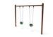 ISO9001 Outdoor Play Swing Set 640 * 128 * 240 CM For Public Places