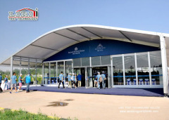 15x30m Aluminum Structure Arcum Tent with solid glass wall system