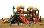TUV standard imported PVC coated deck kids amusement park outdoor playground equipment with slide