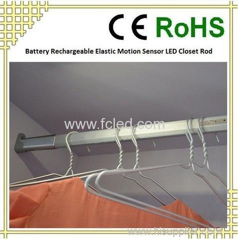Rechargeable Battery Elastic Motion Sensor LED Wardrobe Closet rod light