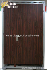 Swing Open Style Israel Security Steel Door PVC finished with blank frame