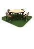 Round Children Table And Chairs With Galvanized Post Durable