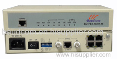 E1 to 4*10/100BaseT Ethernet converter