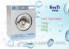 Coin operated fully automatic SUS304 industrial washing machine 12 to 20kg