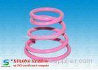 High Strength Special Cone Shaped Springs Pink Powder Coated For Damping